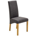 STUHL  Beinauswahl, Stoffauswahl Webstoff  - Eichefarben/Anthrazit, KONVENTIONELL, Holz/Textil (47/102/57cm) - Carryhome