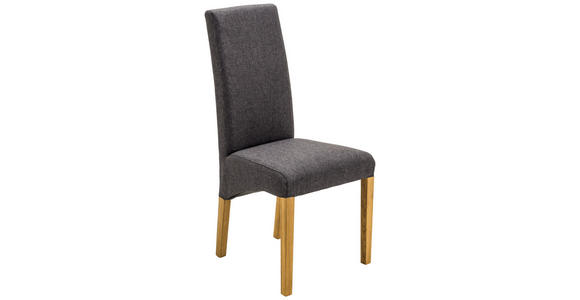 STUHL  Beinauswahl, Stoffauswahl Webstoff  - Eichefarben/Anthrazit, KONVENTIONELL, Holz/Textil (47/102/57cm) - Carryhome