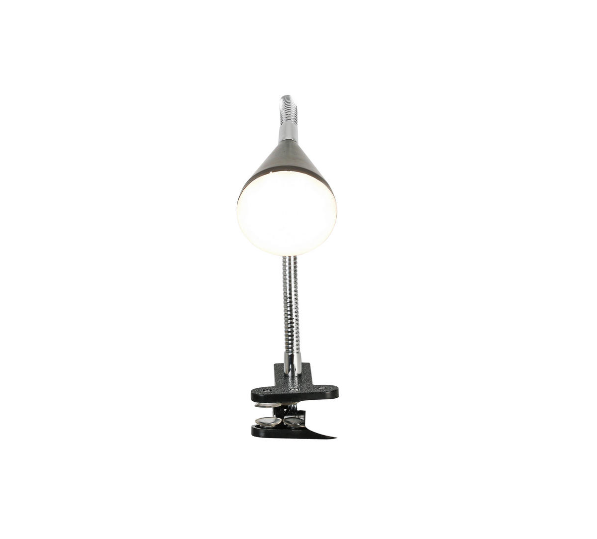 LED-KLEMMLEUCHTE 42/6/10 cm   - Chromfarben/Transparent, Basics, Kunststoff/Metall (42/6/10cm) - Boxxx