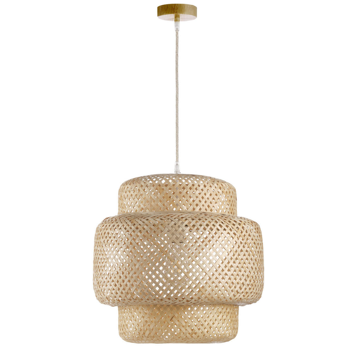 HÄNGELEUCHTE 40/40/130 cm  - Sandfarben, Basics, Holz (40/40/130cm)