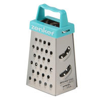 ŠTIRISTRANSKI STRGALNIK          17 cm           - barve nerjavečega jekla/svetlo modra, Konvencionalno, kovina/umetna masa (17cm) - Zenker