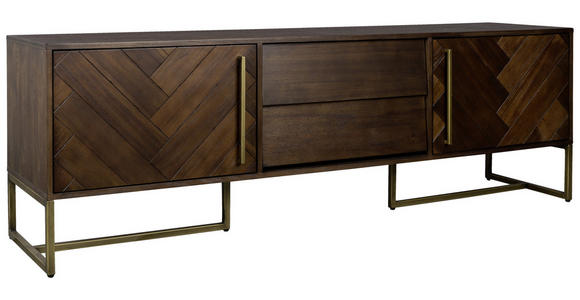 SIDEBOARD 180/60/45 cm - Messingfarben/Akaziefarben, KONVENTIONELL, Holz/Holzwerkstoff (180/60/45cm) - Ambia Home