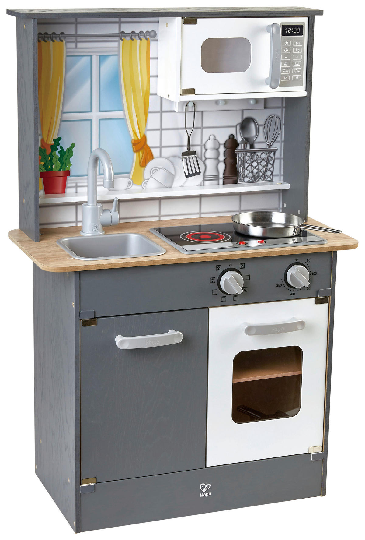 KINDERKÜCHE  - Grau, Basics, Holz (60/30/89cm) - Hape