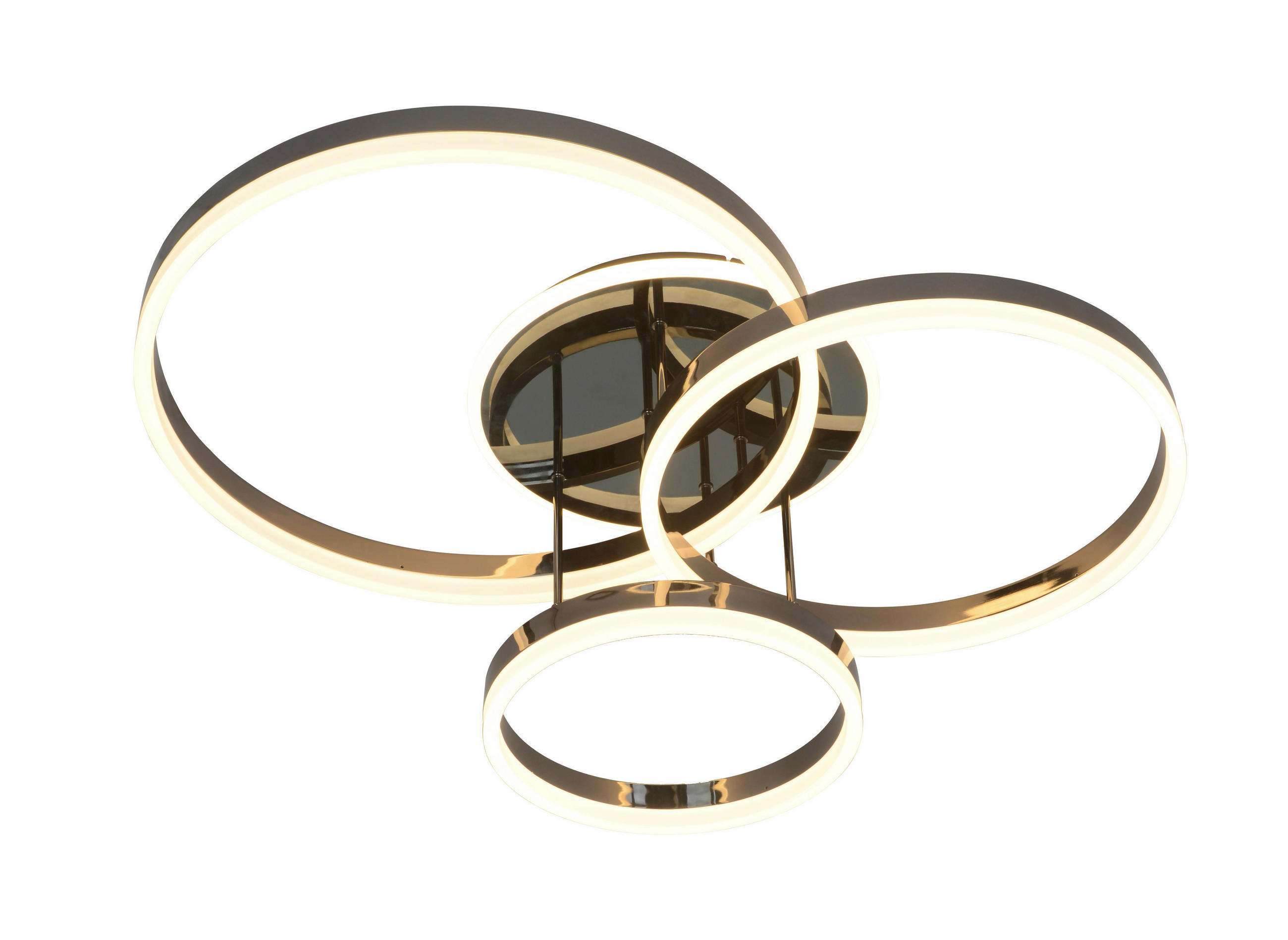 LED-DECKENLEUCHTE 77/62,50/21 cm   - Schwarzchrom, Design, Kunststoff/Metall (77/62,50/21cm)