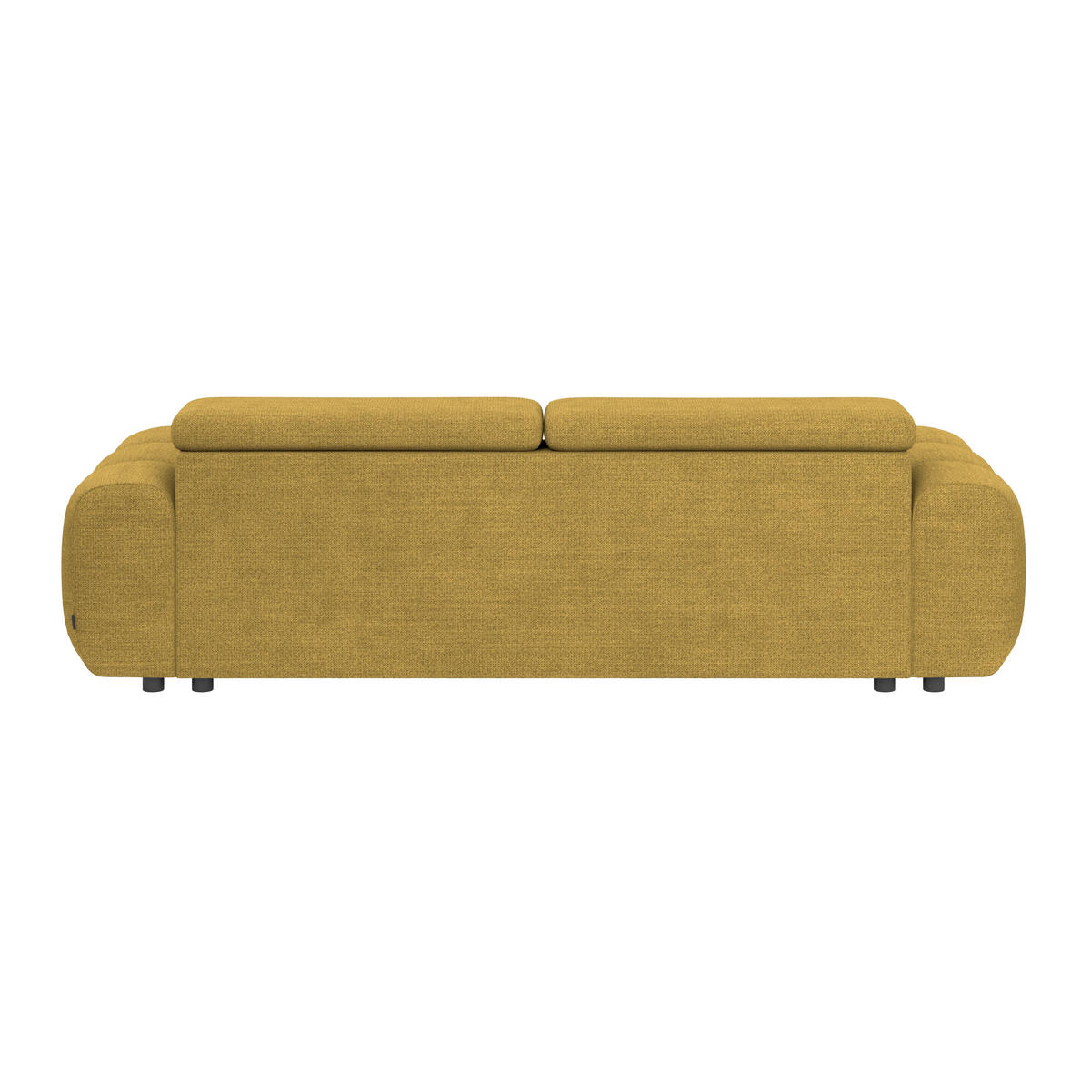 BIGSOFA Webstoff Grün, Senfgelb  - Senfgelb/Schwarz, Design, Kunststoff/Textil (248/77-97/108cm) - Welnova