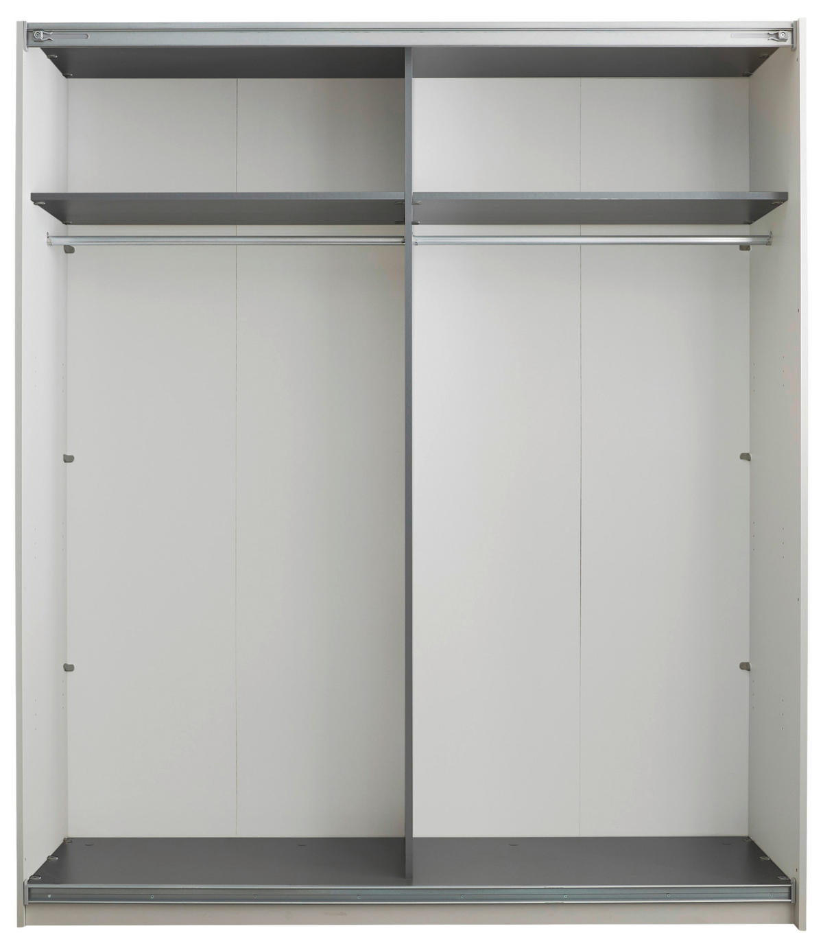 TOLÓAJTÓS SZEKRÉNY világosszürke  - világosszürke/ezüst, Modern, faalapú anyag/Üveg (170,2/196,7/56cm) - Livetastic