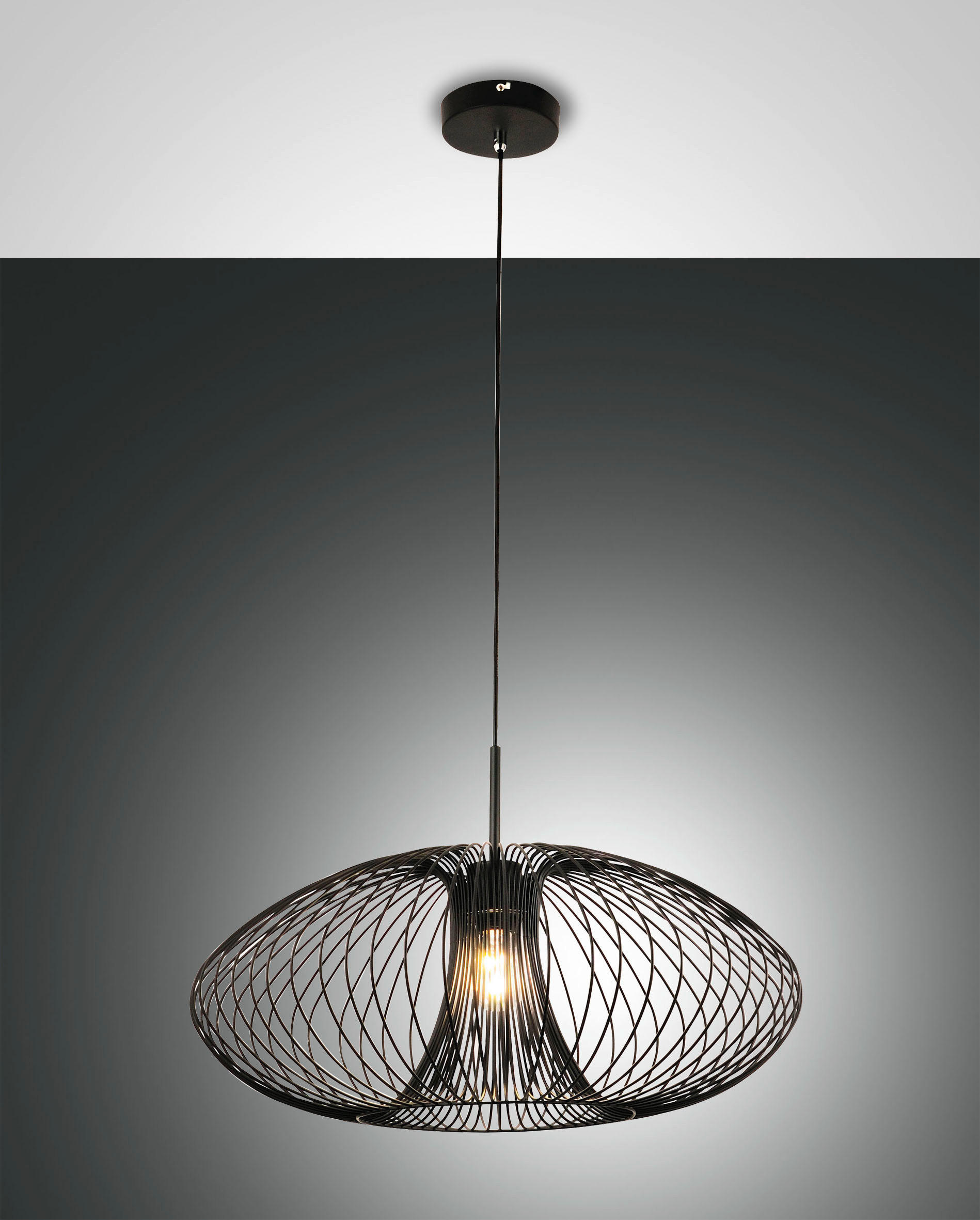 HÄNGELEUCHTE 60/200 cm  - Schwarz, Basics, Metall (60/200cm)