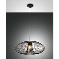 HÄNGELEUCHTE Fassa 60/200 cm   - Schwarz, Basics, Metall (60/200cm) - Fabas Luce