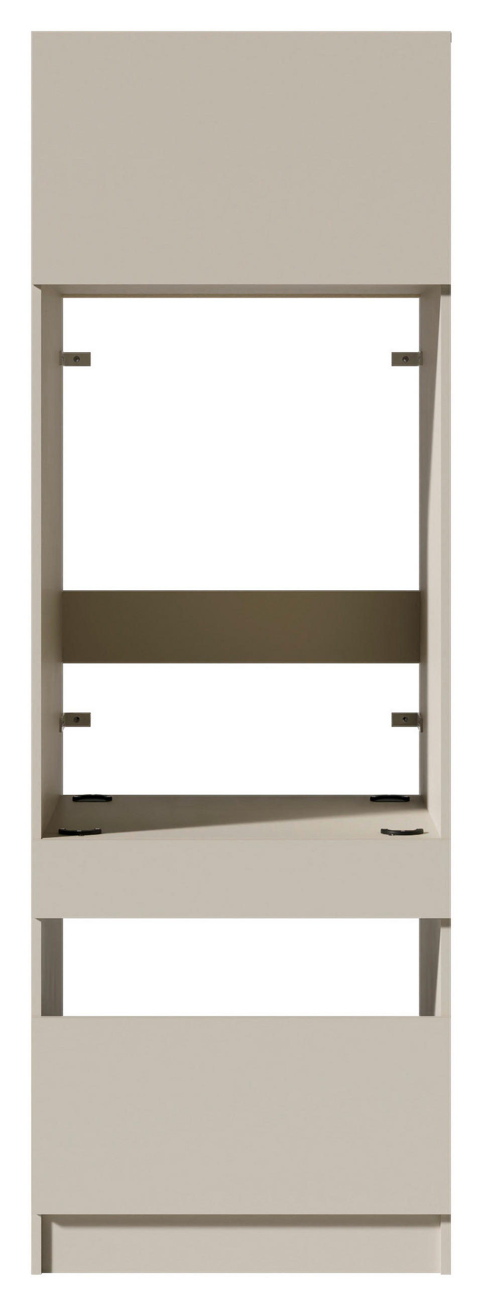 WASCHMASCHINENSCHRANK 68/200/68 cm  in Kaschmir  - Kaschmir/Schwarz, Design, Holzwerkstoff/Metall (68/200/68cm) - Milino
