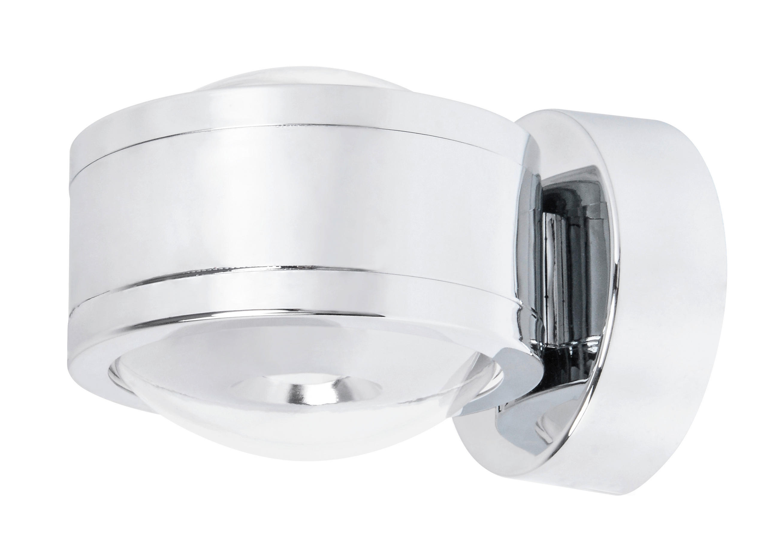 LED-WANDLEUCHTE MEGATRON PRO AMBIENTE 14,3/11,2/9,0 cm   - Chromfarben, Design, Metall (14,3/11,2/9,0cm)