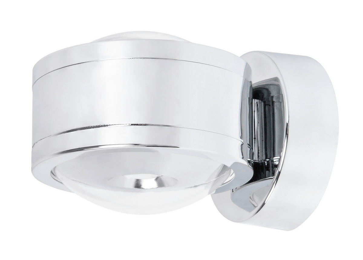 LED-WANDLEUCHTE MEGATRON PRO AMBIENTE 14,3/11,2/9,0 cm  - Chromfarben, Design, Metall (14,3/11,2/9,0cm)