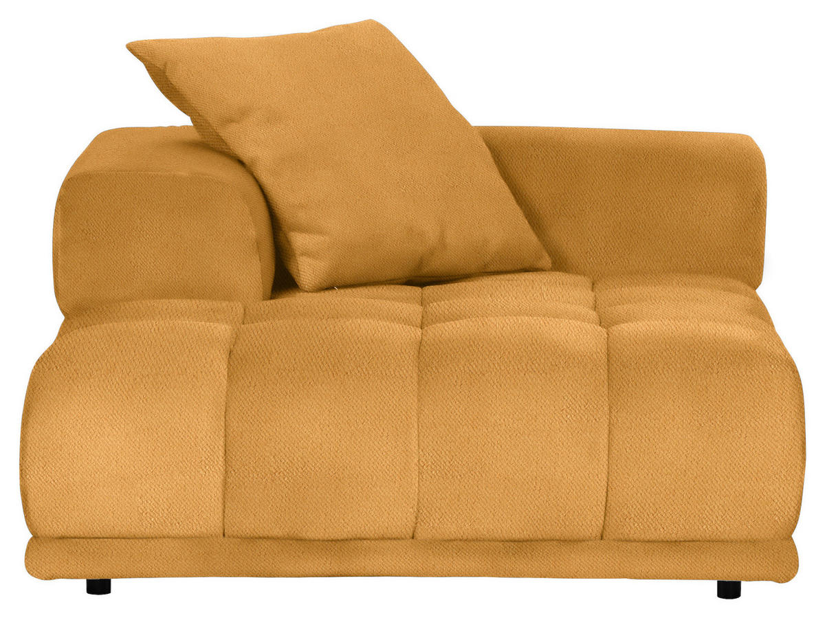 SOFFMODUL i flatväv currygul  - currygul/svart, Klassisk, textil/plast (125/66/155cm) - Best Price