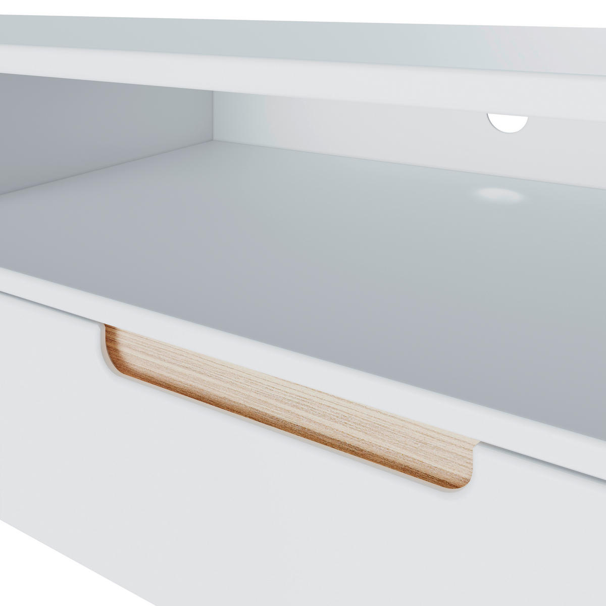 LOWBOARD 150,5/45/42 cm  - Weiß, KONVENTIONELL, Holz/Holzwerkstoff (150,5/45/42cm) - MID.YOU