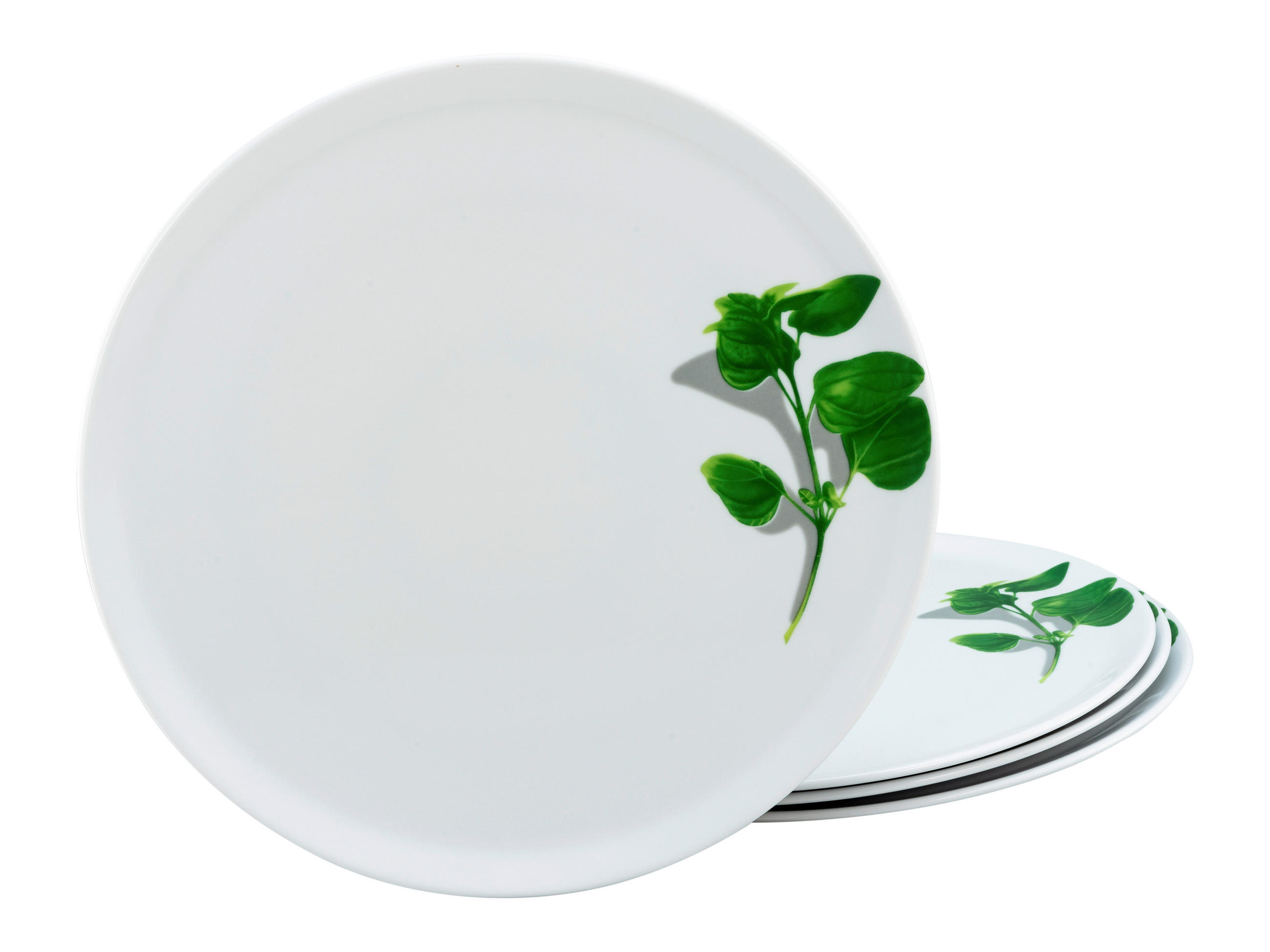 Pizzatellerset Keramik 4-Teilig Weiß Ca. 33 Cm