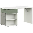 JUGENDSCHREIBTISCH 140/60/72,5 cm  - Salbeigrün/Weiß, KONVENTIONELL, Holzwerkstoff (140/60/72,5cm) - Cantus