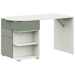 JUGENDSCHREIBTISCH 140/60/72,5 cm  - Salbeigrün/Weiß, KONVENTIONELL, Holzwerkstoff (140/60/72,5cm) - Cantus