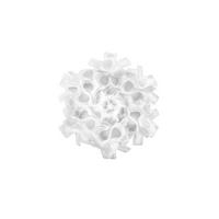 DECKENLEUCHTE CLIZIA 32/15 cm   - Transparent/Weiß, Design, Kunststoff (32/15cm) - Slamp