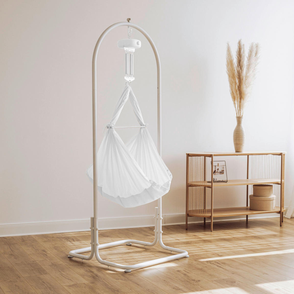 FEDERWIEGENZUBEHÖR   - Weiß, Basics, Metall (75/193/75cm) - swing2sleep