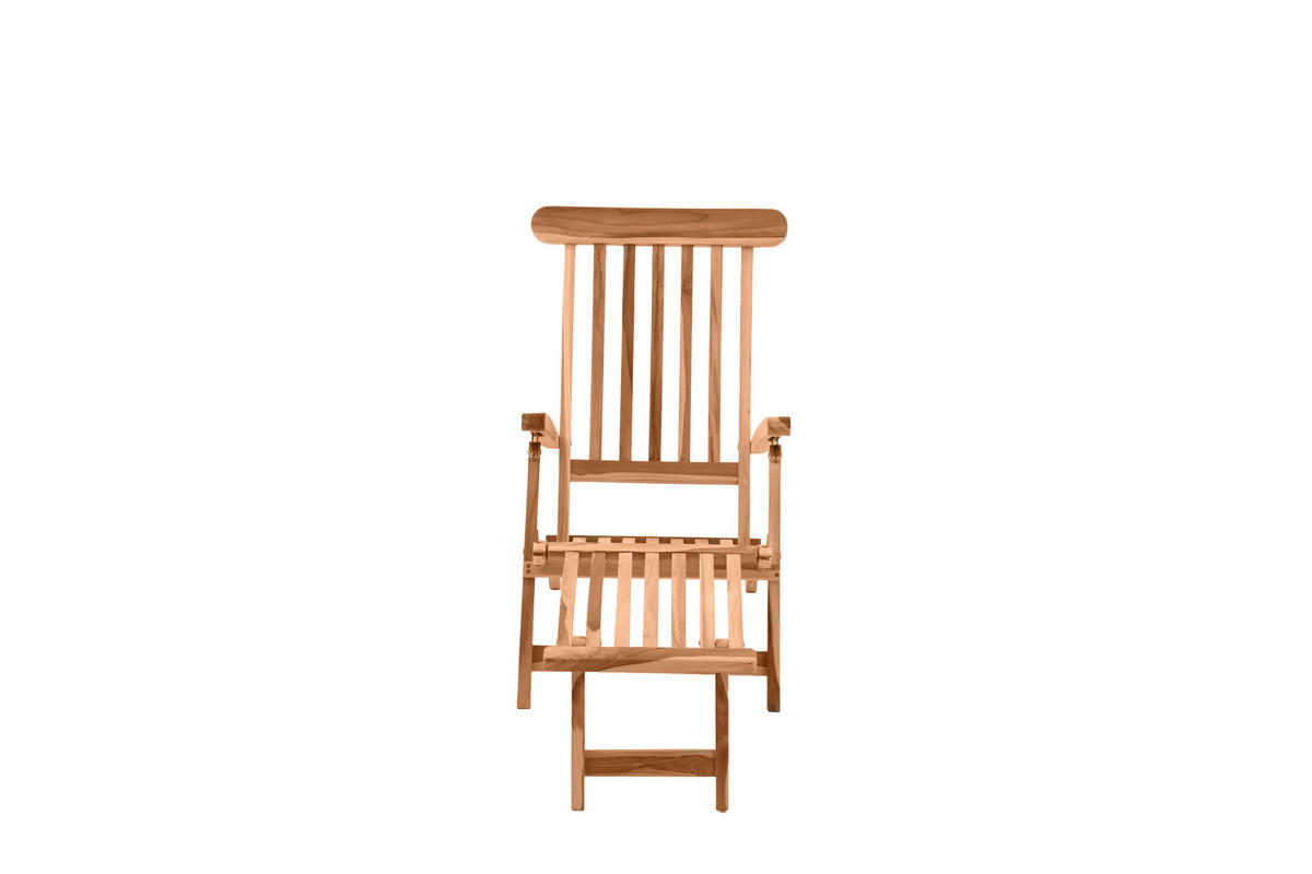 GARTENKLAPPSTUHL Teakholz Naturfarben  - Naturfarben, Design, Holz (58,5/87/149cm) - Livetastic