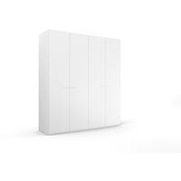 DREHTÜRENSCHRANK in Weiss  - Weiss, Trend, Glas/Holzwerkstoff (201/223/60cm) - Novel