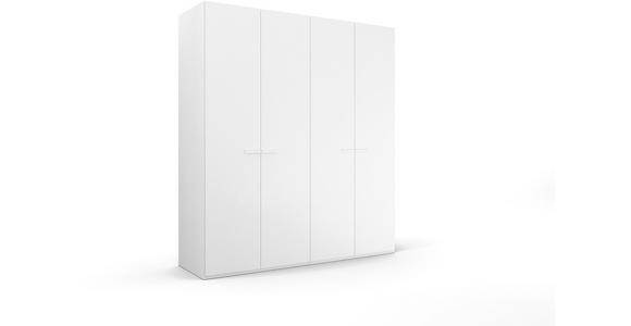 DREHTÜRENSCHRANK 201/235/60 cm 4-türig Weiß - Weiß, Trend, Glas/Holzwerkstoff (201/235/60cm) - Novel