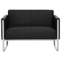 2-SITS SOFFA i textil svart, ljusgrå  - ljusgrå/grå, Modern, metall/textil (111/78/71cm) - MID.YOU