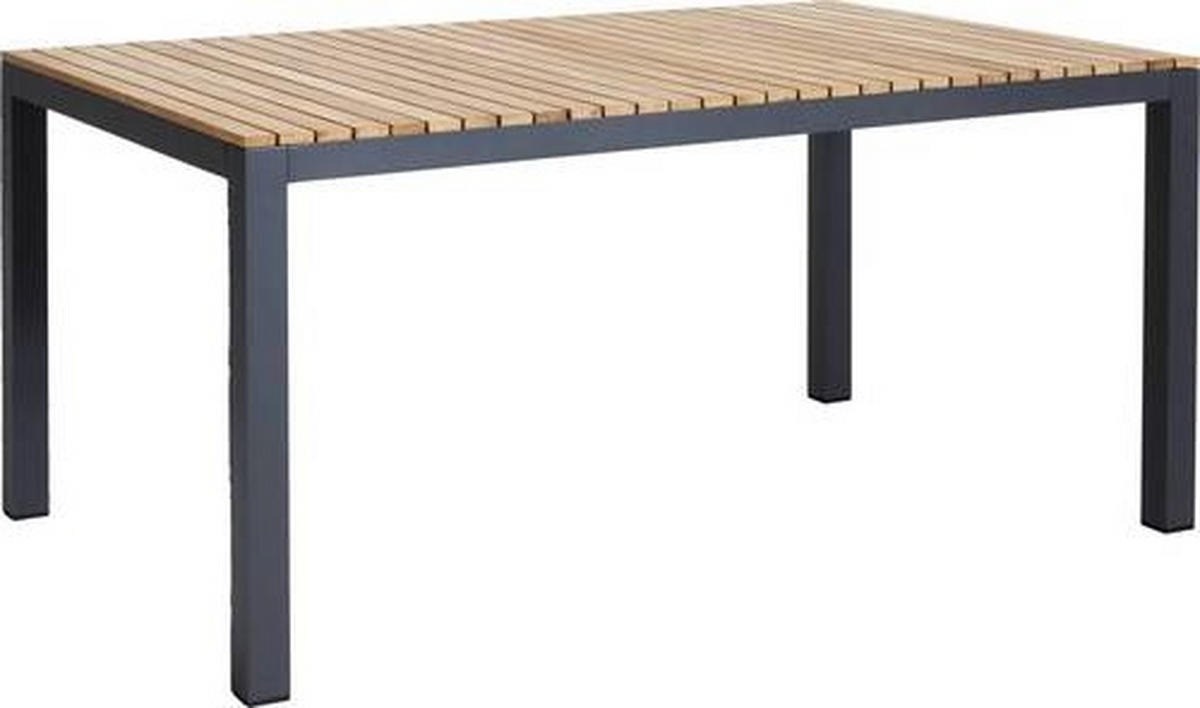 GARTENTISCH 167,5/100/74 cm  - Anthrazit/Teakfarben, KONVENTIONELL, Holz/Metall (167,5/100/74cm) - Gardenson