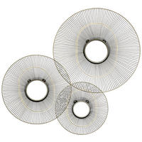 WANDSPIEGEL Zinkfarben  - Goldfarben/Zinkfarben, Design, Glas/Metall (92/92/4,5cm) - Ambia Home