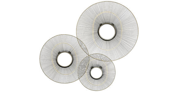 WANDSPIEGEL Zinkfarben  - Goldfarben/Zinkfarben, Design, Glas/Metall (92/92/4,5cm) - Ambia Home