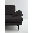3-SITZER-SOFA in Leder Dunkelbraun  - Dunkelbraun/Schwarz, Design, Leder/Metall (222/86/104cm) - Dieter Knoll