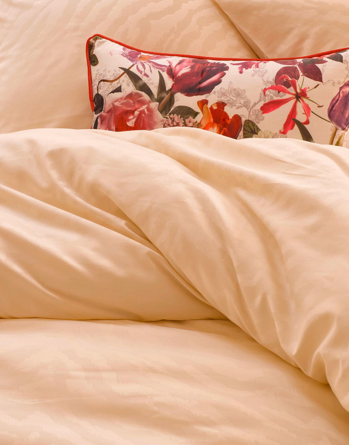 WENDEBETTWÄSCHE Belen Satin  - Creme, Basics, Textil (155/220cm) - Essenza