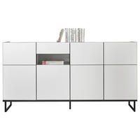 SIDEBOARD  in 180/94/40 cm  - Schwarz/Weiß, Design, Holzwerkstoff/Metall (180/94/40cm) - home24