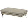 3-SITZER-SOFA in Leder Ecru  - Ecru/Schwarz, Design, Leder/Metall (222/86/104cm) - Dieter Knoll
