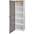 GARDEROBENSCHRANK  in 55/179/37 cm  - Schwarz/Weiß, Design, Holzwerkstoff/Metall (55/179/37cm) - Voleo