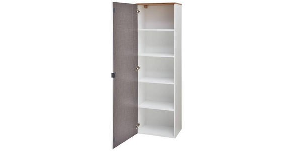 GARDEROBENSCHRANK in 55/179/37 cm - Schwarz/Weiß, Design, Holzwerkstoff/Metall (55/179/37cm) - Voleo