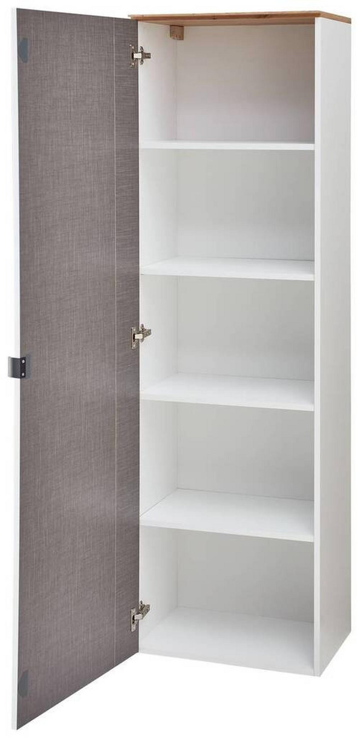 GARDEROBENSCHRANK  in 55/179/37 cm  - Schwarz/Weiß, Design, Holzwerkstoff/Metall (55/179/37cm) - Voleo