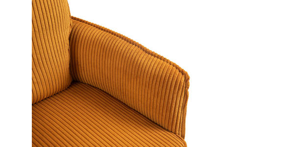 ARMLEHNSTUHL in Eisen Cord - Currygelb/Schwarz, Design, Textil/Metall (62/95/67cm) - Novel