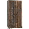 DREHTÜRENSCHRANK  in Dunkelbraun, Graubraun  - Dunkelbraun/Graubraun, Design, Holzwerkstoff (73,7/149,5/34,8cm)