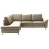 ECKSOFA in Echtleder Hellbraun  - Chromfarben/Hellbraun, Design, Leder/Metall (200/271cm) - Pure Home Lifestyle