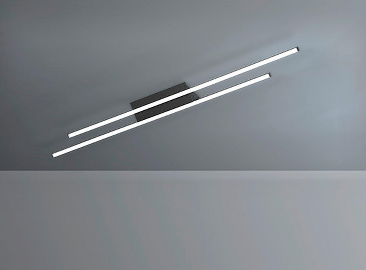 LED-DECKENLEUCHTE 117/11,5/6,5 cm   - Schwarz, Design, Metall (117/11,5/6,5cm) - BOPP