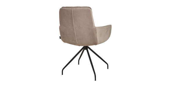 ARMLEHNSTUHL in Velours - Schwarz/Grau, Design, Textil/Metall (63/90/69cm) - Johann Jakob