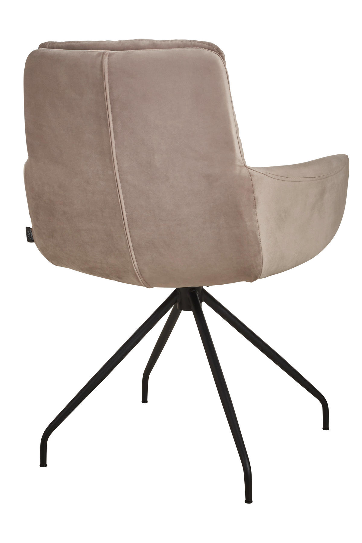 ARMLEHNSTUHL  in Velours  - Schwarz/Grau, Design, Textil/Metall (63/90/69cm) - Johann Jakob