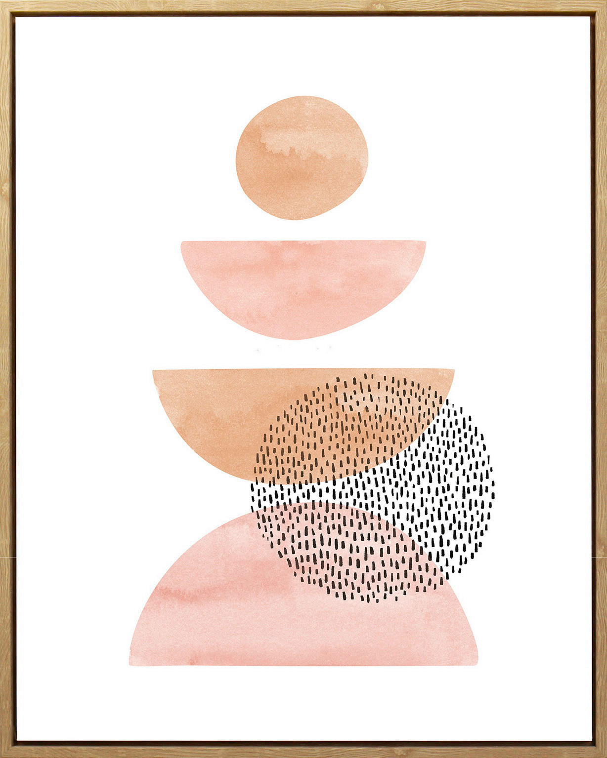 KUNSTDRUCK Abstraktes 40/50 cm  - Hellbraun/Pink, Trend, Holzwerkstoff/Kunststoff (40/50cm) - Monee