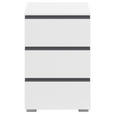 NACHTSCHRANK 40/61/42 cm  - Alufarben/Weiß, Trend, Holzwerkstoff/Kunststoff (40/61/42cm) - Xora