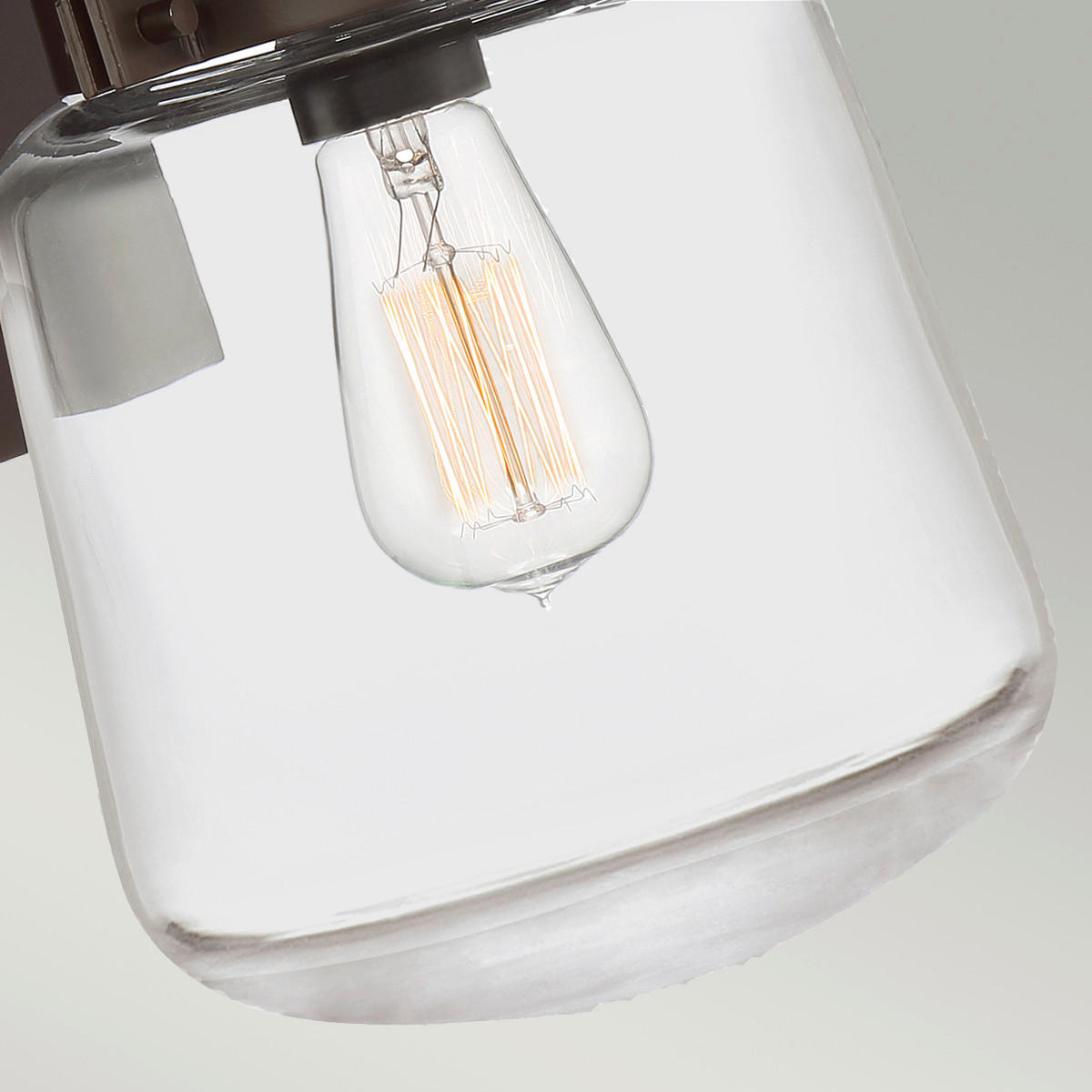 ZUNANJA STENSKA SVETILKA  Elstead Lasalle   22,8/25,3/39,3 cm          - barve brona, Konvencionalno, kovina/steklo (22,8/25,3/39,3cm) - Elstead Lighting
