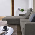 ECKSOFA in Webstoff Grau  - Schwarz/Grau, Design, Kunststoff/Textil (165/257cm) - Xora