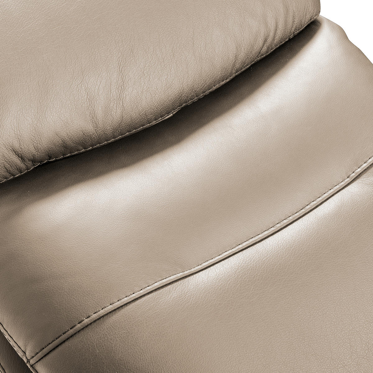 RELAXSESSEL in Leder Hellgrau  - Hellgrau/Schwarz, Design, Leder/Metall (77/107/88cm) - Livetastic