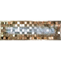 BILD Abstraktes 180/55 cm  - Messingfarben/Silbereichenfarben, Design, Holz (180/55cm) - Monee