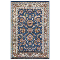 FLACHWEBETEPPICH Wohnzimmer 200/280 cm Luxor Blau, Creme rechteckig  - Blau/Creme, Design, Kunststoff/Textil (200/280cm) - Hanse Home