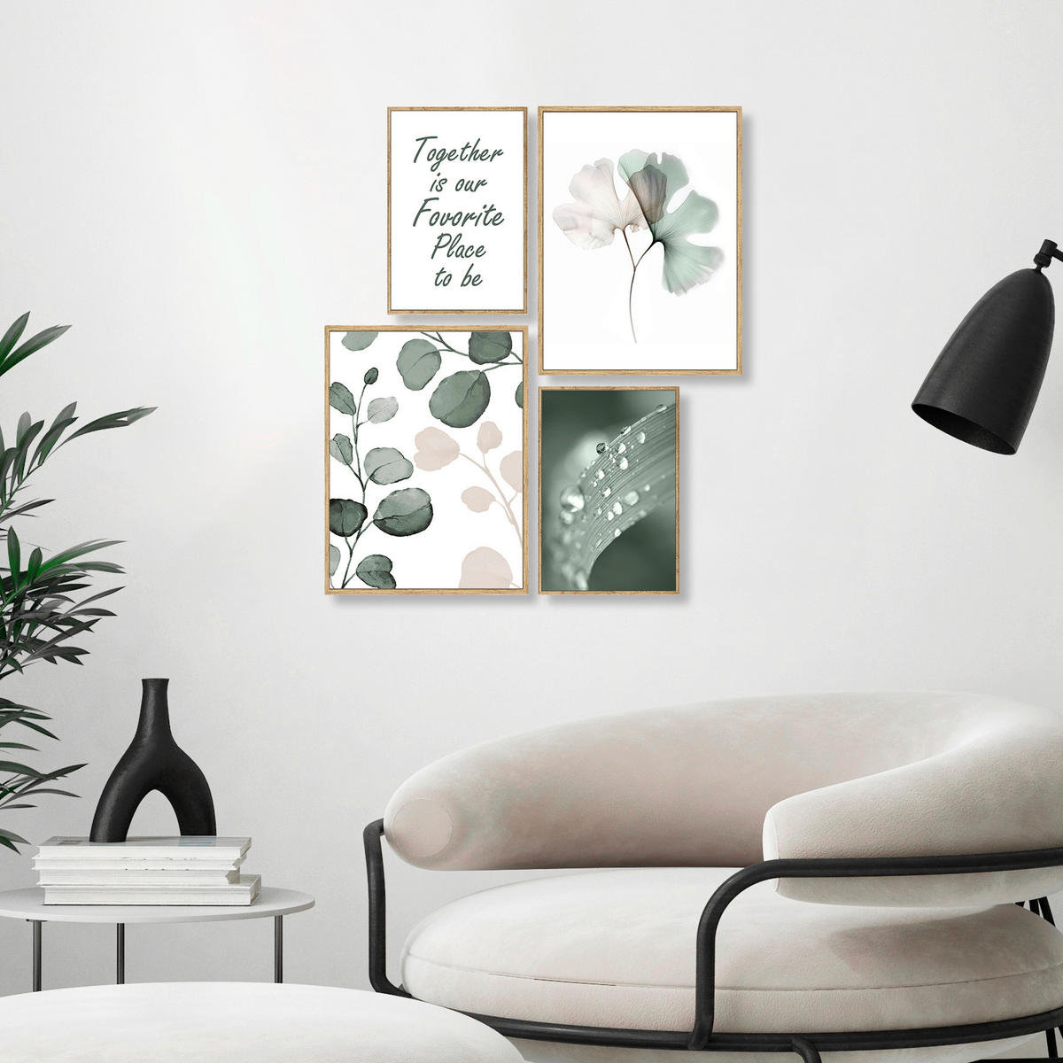 KUNSTDRUCK Text, Blumen 67/65 cm  - Eichefarben/Multicolor, Trend, Holzwerkstoff (67/65cm) - Monee